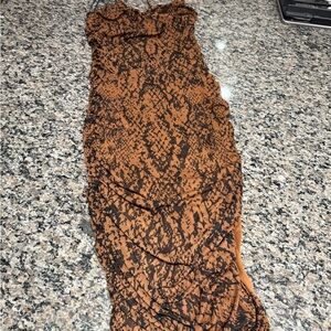 Forever 21 Strapless Brown and Black Dress